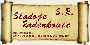 Sladoje Radenković vizit kartica